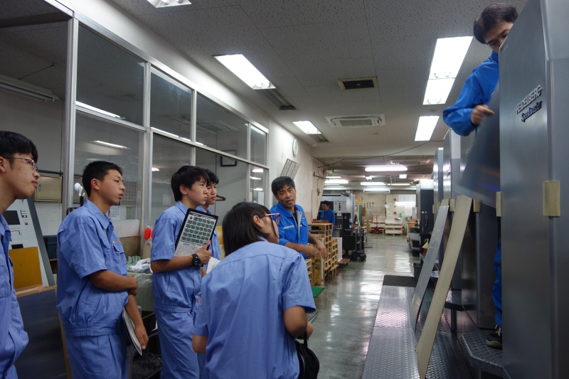 松本工業高等学校人材育成支援　企業見学実施